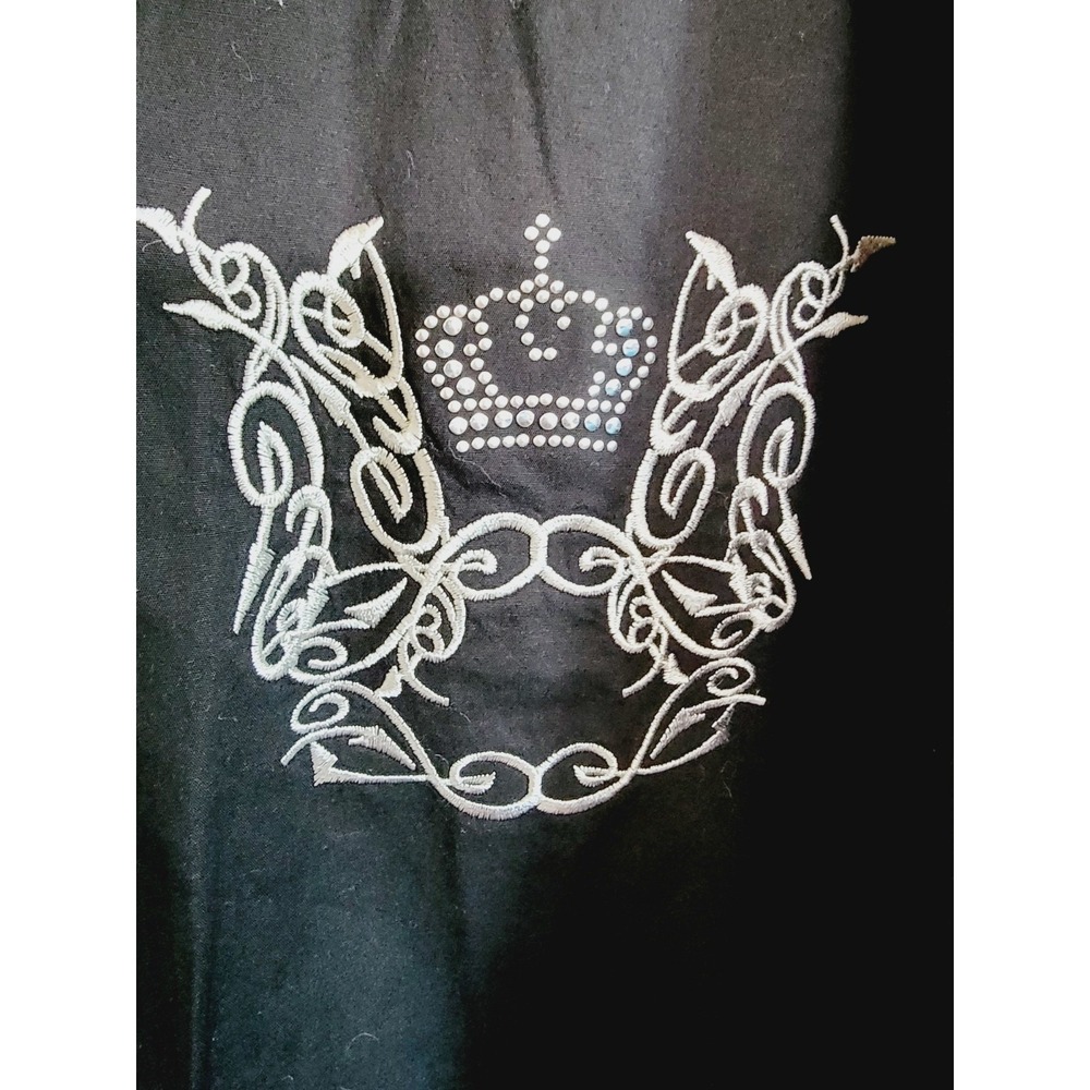 BBC Collection Mens XXXL Black Embroidered Crown Button Down Shirt Long Sleeve - Picture 9 of 14